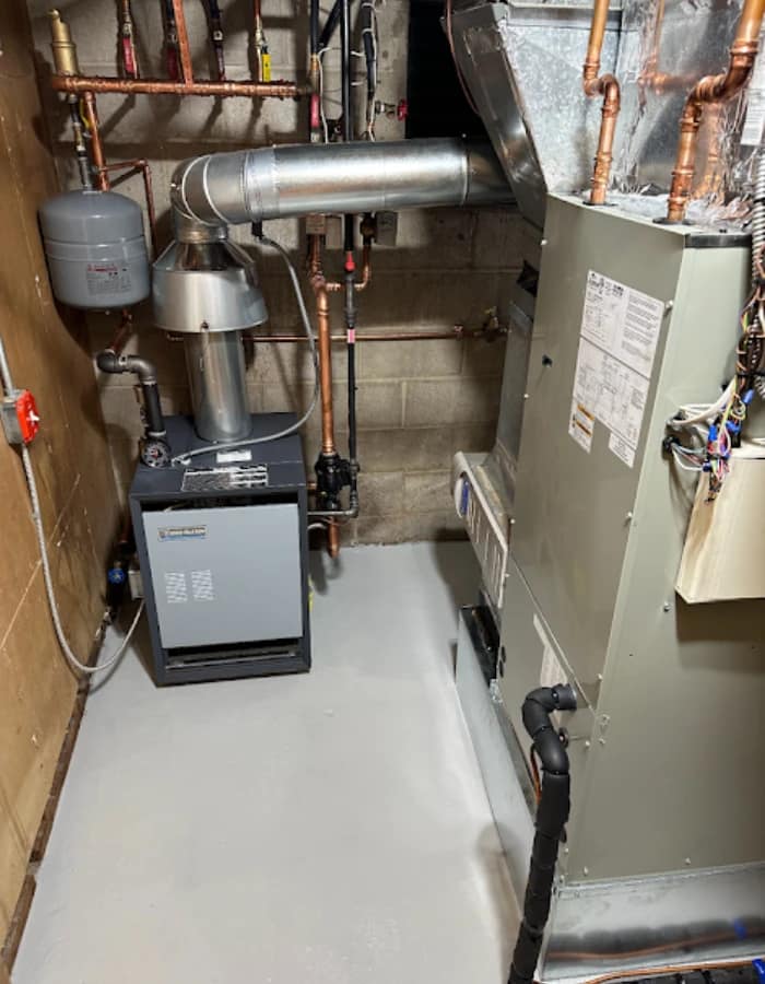 repair of a furnace that's next to a boiler