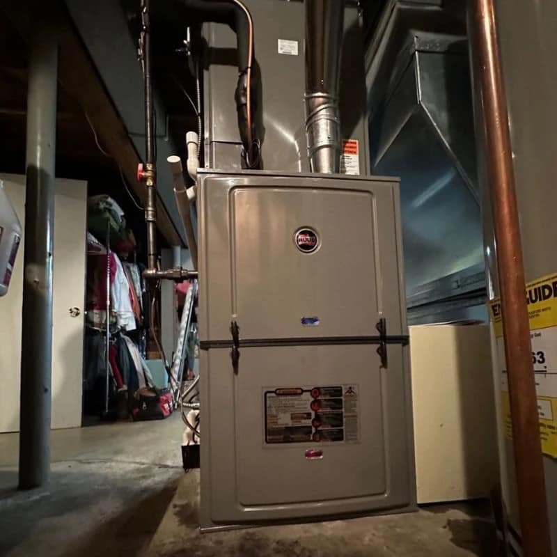 new ruud furnace in basement
